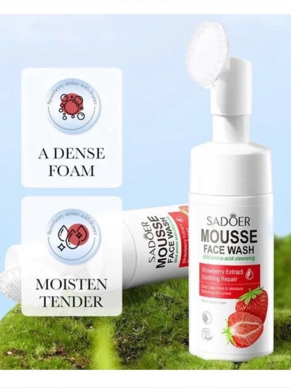 Sadoer Mousse Face Wash - Strawberry Extract